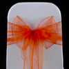 BURNT ORANGE ORGANZA SASH 23cm