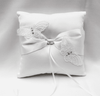 Butterfly Applique Satin White Ring Bearer Pillow - Was £7.60 For 1! -- IMA Trading Ltd