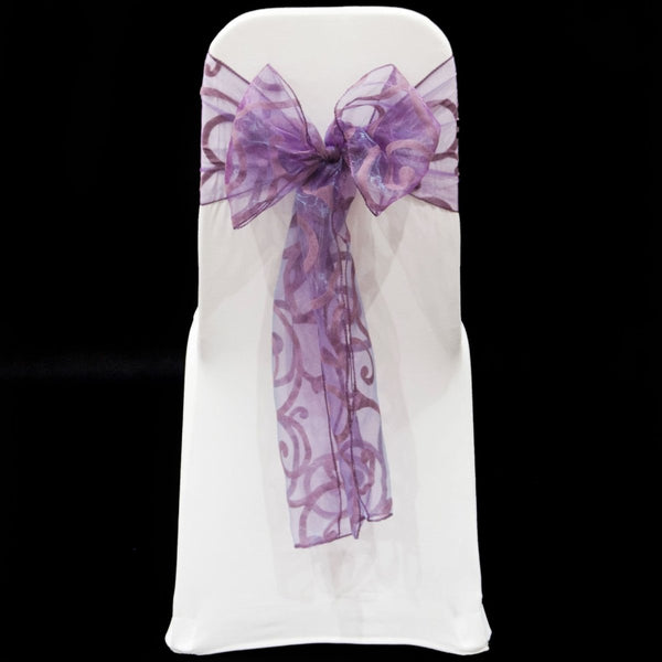 Cadburys Purple 2 flocked organza sashes*