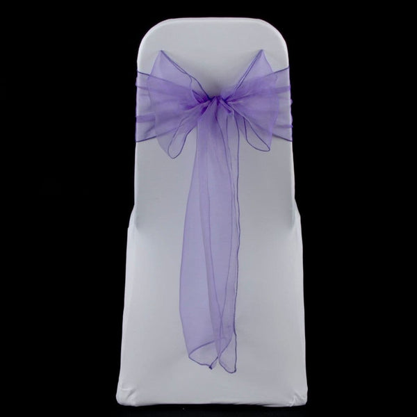 CADBURYS PURPLE ORGANZA SASH 23cm - BUNDLE DEAL 100 SASHES