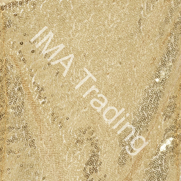 Champagne Gold Sequin Tablecloth 120" / 305cm