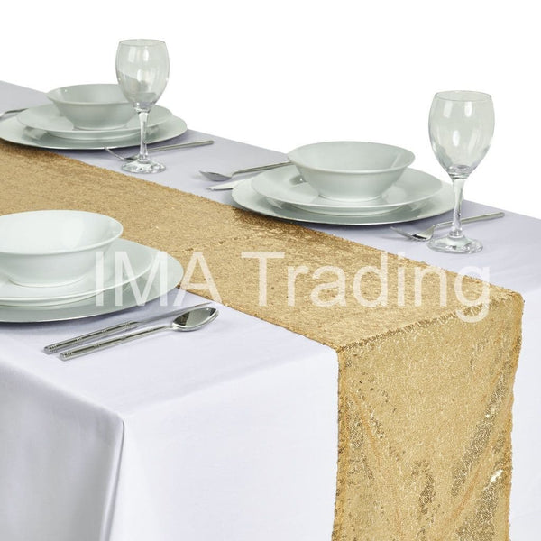 Champagne Sequin Table Runner - WAS £9.09!