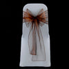 CHOCOLATE BROWN ORGANZA SASH 23cm - BUNDLE DEAL 100 SASHES