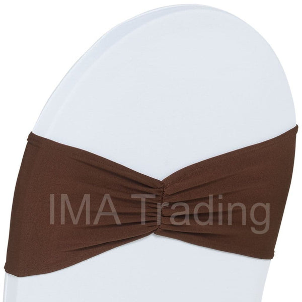 Chocolate Ruffled Spandex Lycra Band
