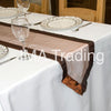 CHOCOLATE TAFFETA EDGED ORGANZA TABLE RUNNER - WAS £2.59!