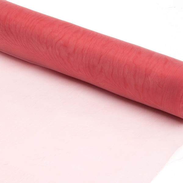 Coral Organza Fabric Roll 29cm X 25m