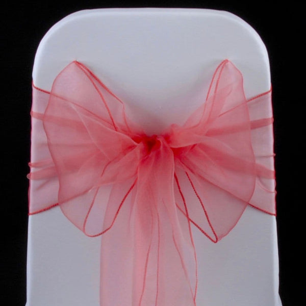 CORAL ORGANZA SASH 23cm