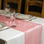 Coral Organza Table Runner