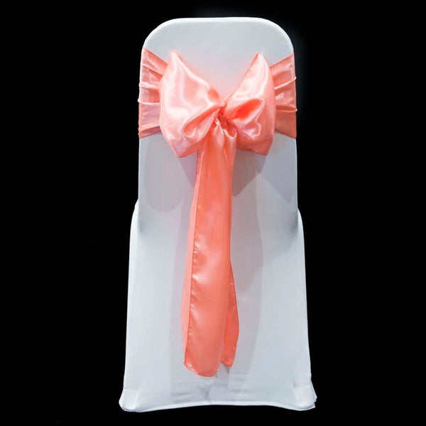 CORAL SATIN SASH