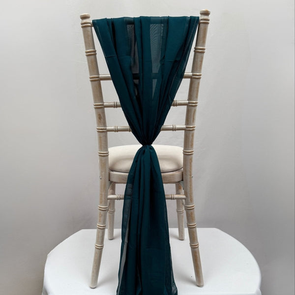 Teal Chiffon Vertical Drape New (pack Of 5) -- IMA Trading Ltd