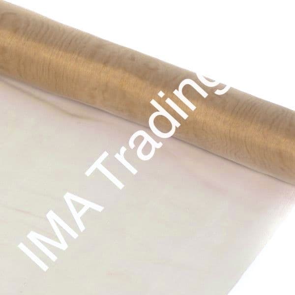Dark Gold Organza Fabric Roll 29cm X 25m