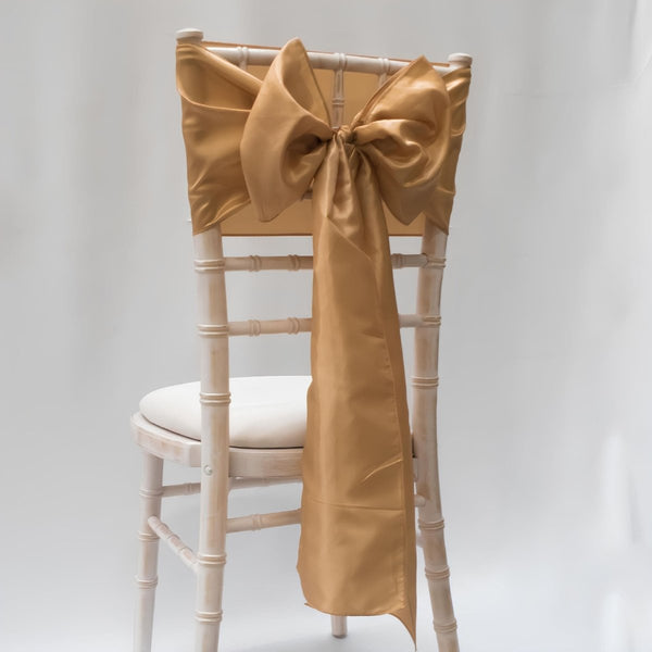 Dark Gold Taffeta Sashes