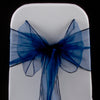 DARK NAVY ORGANZA SASH 23cm
