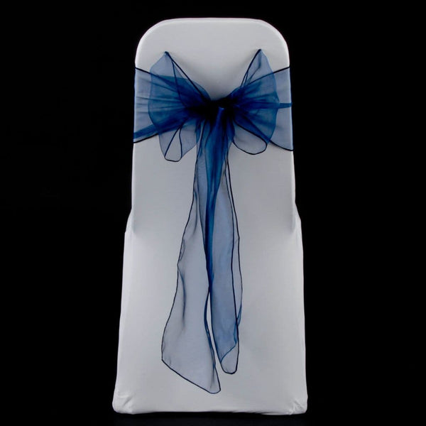 DARK NAVY ORGANZA SASH 23cm