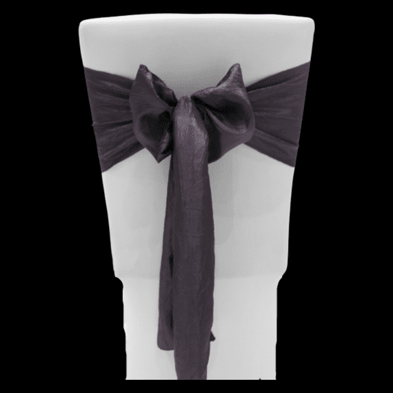 Dark Purple Crushed Taffeta Sash