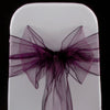 DARK PURPLE ORGANZA SASH 23cm