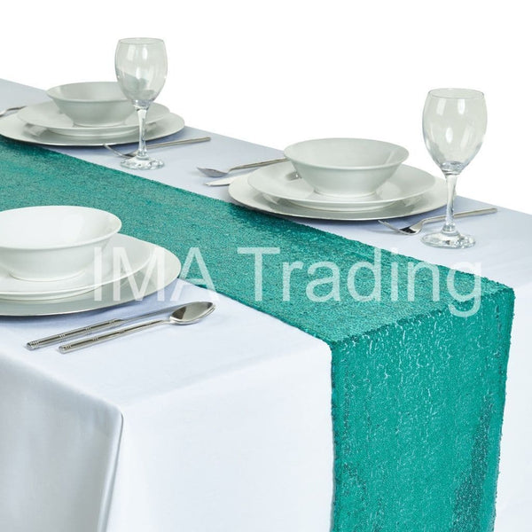 Emerald Sequin Table Runner - WAS £9.09!