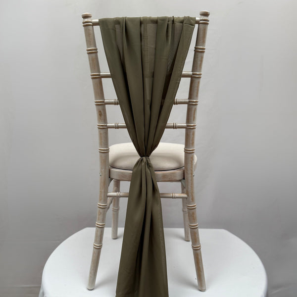 Olive Green Chiffon Vertical Drape New (pack Of 5) -- IMA Trading Ltd