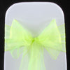 FLUORESCENT GREEN ORGANZA SASH 23cm - BUNDLE DEAL 100 SASHES