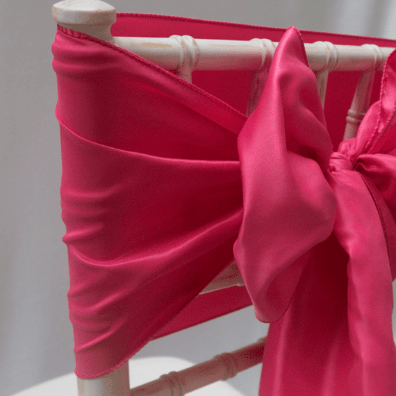 Fuchsia Crepe Sash