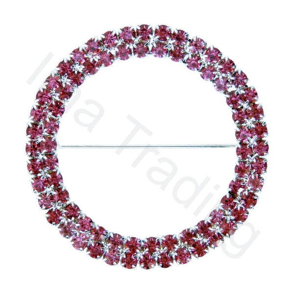 Fuchsia Diamante buckles / brooches