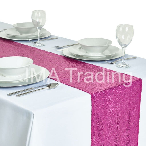 Fuchsia Sequin Table Runner - WAS £9.09!