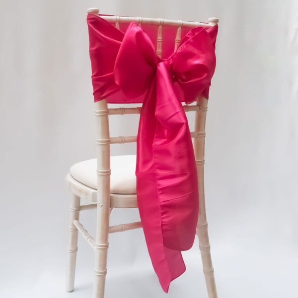 Fuchsia Taffeta Sash