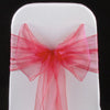 Fuschia pink organza sashes bow 18cm