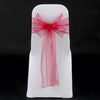 Fuschia pink organza sashes bow 18cm