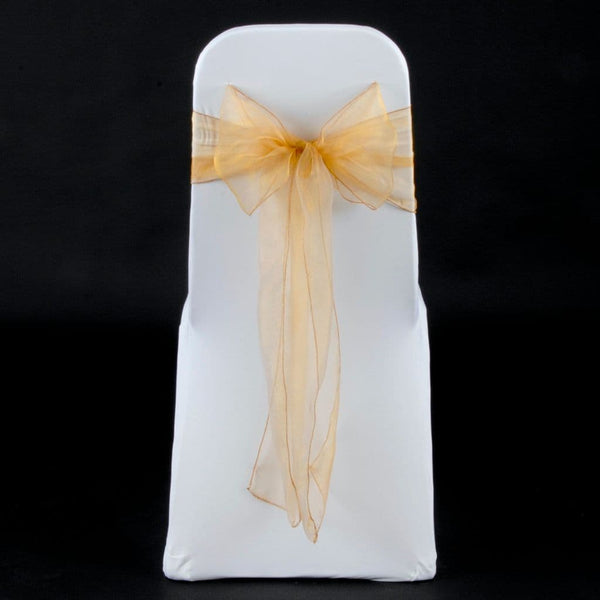 GOLD ORGANZA SASH 23cm