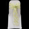 Green flocked organza sashes*
