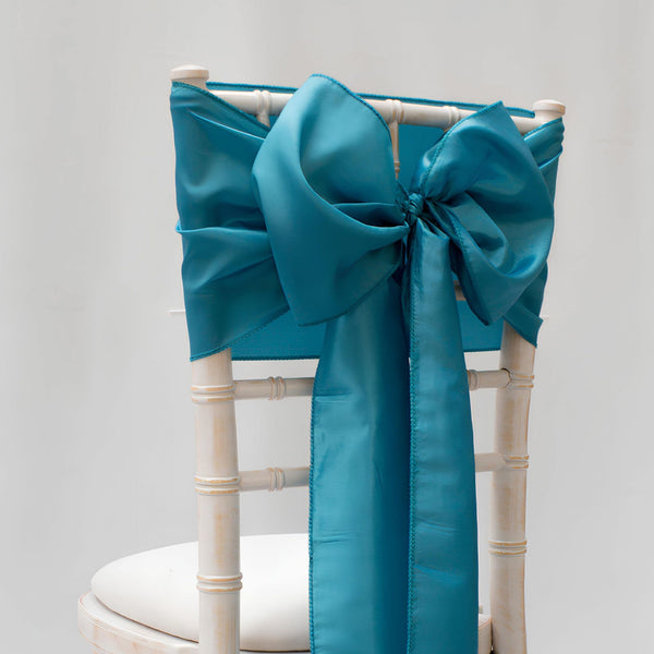 Green Teal Taffeta Sashes