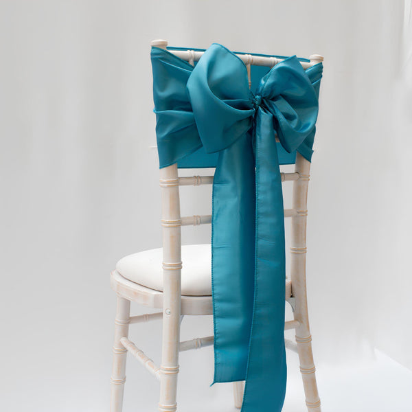 Green Teal Taffeta Sashes