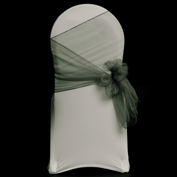 Hunter Green Organza Chair Cover Sash 35cm