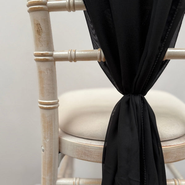 Black Chiffon Vertical Drape New (pack Of 5) -- IMA Trading Ltd