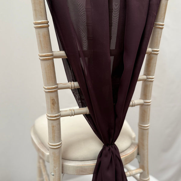 Rich Plum Purple Chiffon Vertical Drape New (pack Of 5) -- IMA Trading Ltd