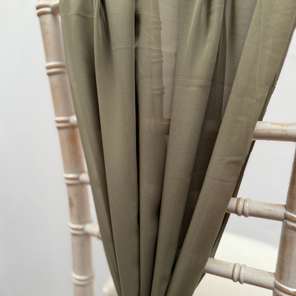 Olive Green Chiffon Vertical Drape New (pack Of 5)
