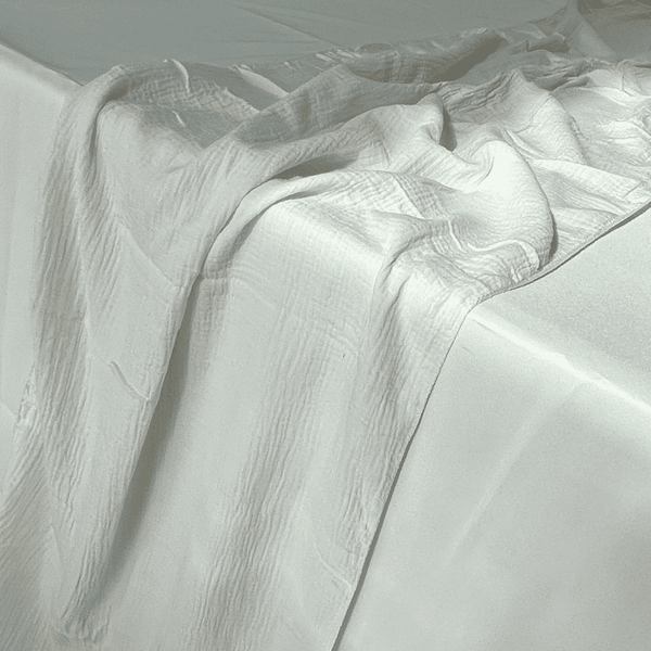 Ivory Cheesecloth Table Runner