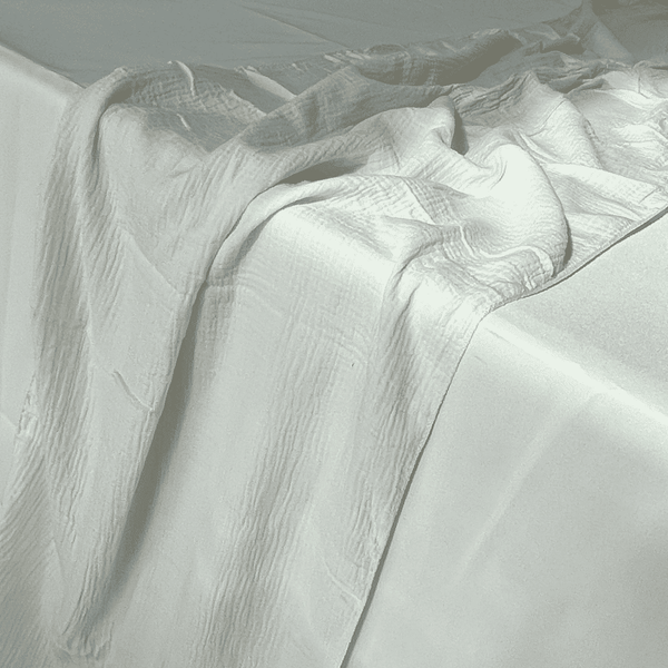 Ivory Cheesecloth Table Runner