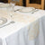 Ivory Flocked Organza Table Runner