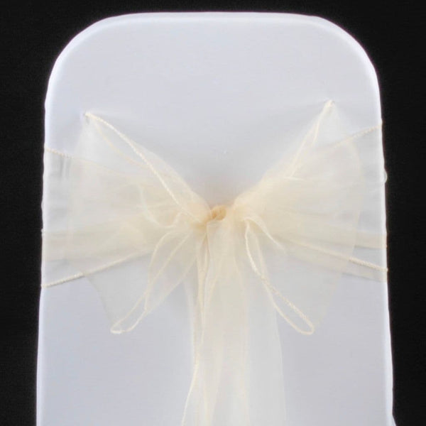 IVORY ORGANZA SASH 23cm