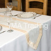 IVORY TAFFETA EDGED ORGANZA TABLE RUNNER - WAS £2.59!