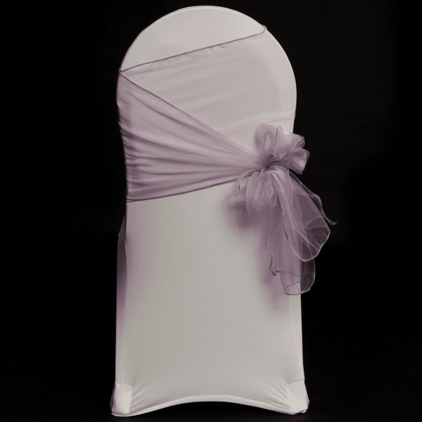 Lavender Organza Chair Cover Sash 35cm