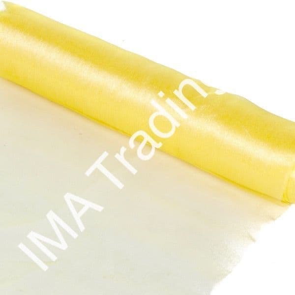 Lemon Organza Fabric Roll 29cm X 25m