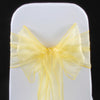 LEMON ORGANZA SASH 23cm - BUNDLE DEAL 100 SASHES