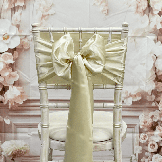 Light Gold Satin Sash