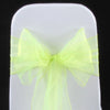 Lime green organza sashes bow 18cm