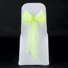 Lime green organza sashes bow 18cm