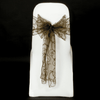 Mocha flocked organza sashes'