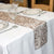 Mocha Flocked Organza Table Runner